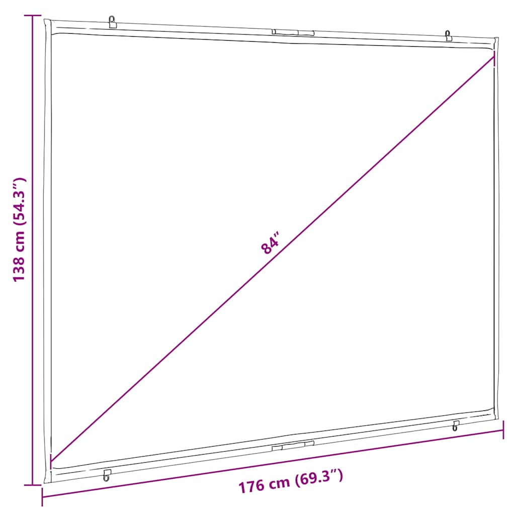 Projectiescherm wandhangend 84 inch 4:3 is nu te koop bij PeponiXL, paradijselijk wonen!