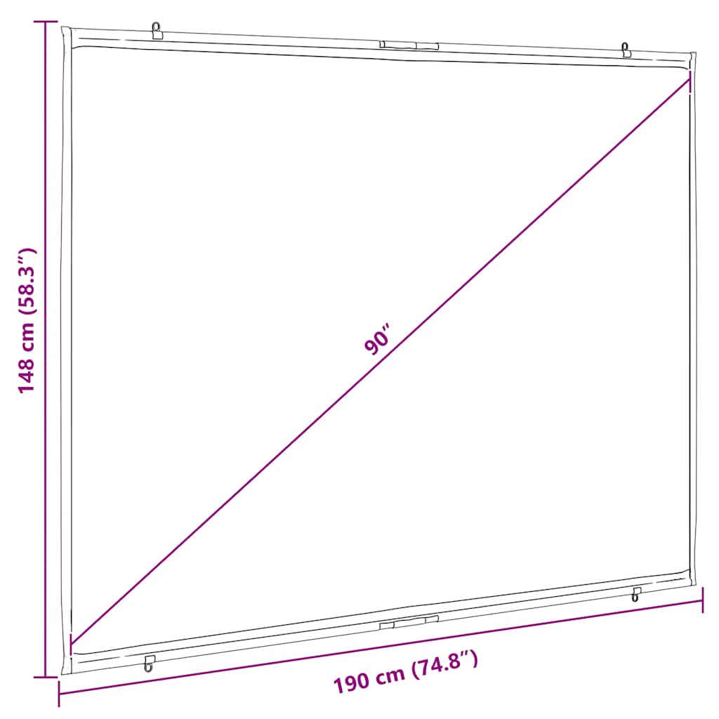 Projectiescherm wandhangend 90 inch 4:3 is nu te koop bij PeponiXL, paradijselijk wonen!