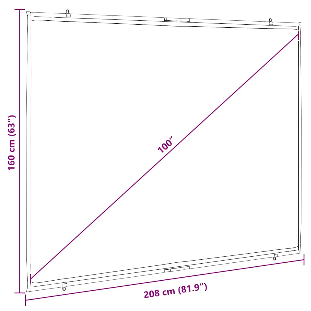 Projectiescherm wandhangend 100 inch 4:3 is nu te koop bij PeponiXL, paradijselijk wonen!