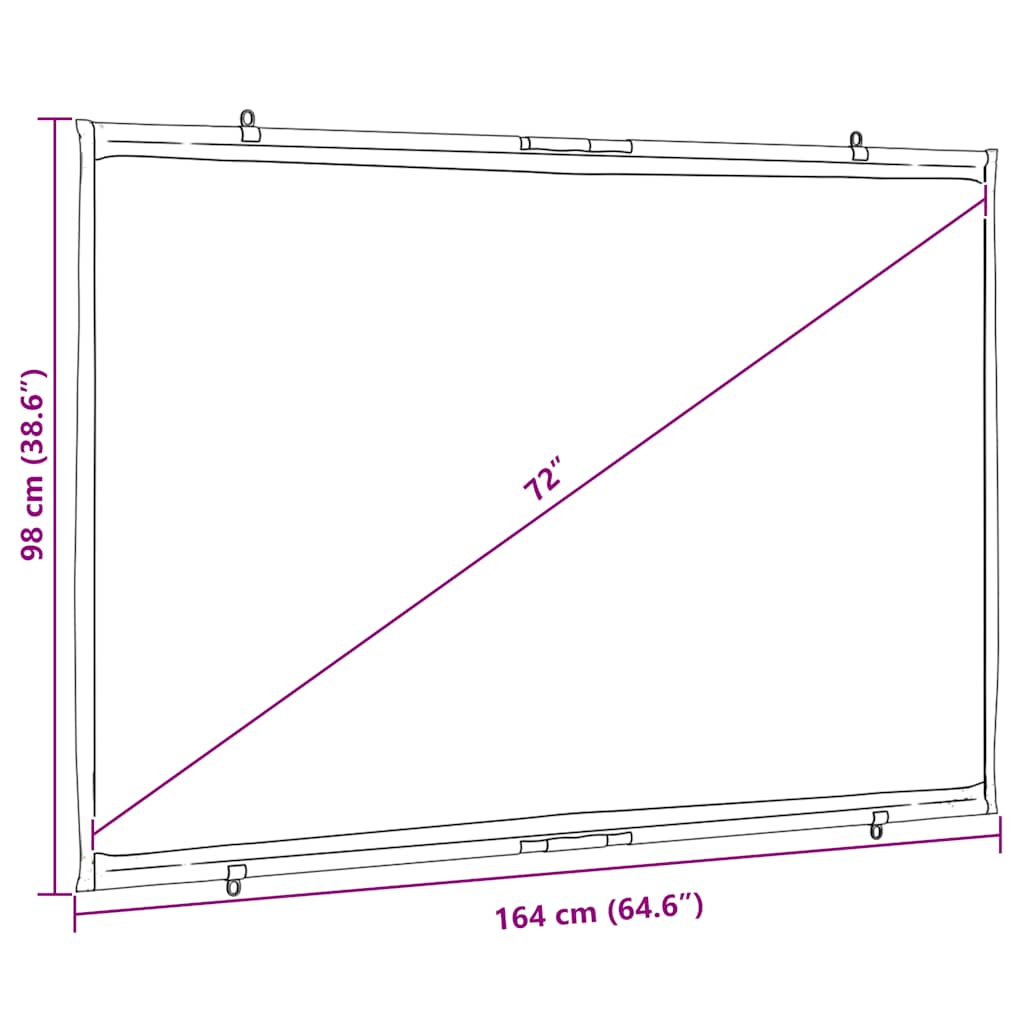 Projectiescherm Wandmontage 72 Inch 16:9 is nu te koop bij PeponiXL, paradijselijk wonen!