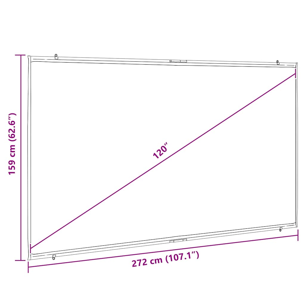 Projectiescherm Wandmontage 120 Inch 16:9 is nu te koop bij PeponiXL, paradijselijk wonen!
