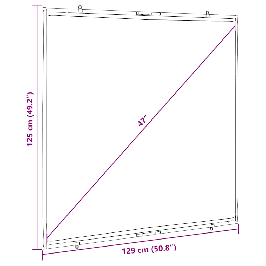Projectiescherm wandhangend 67 inch 1:1 is nu te koop bij PeponiXL, paradijselijk wonen!