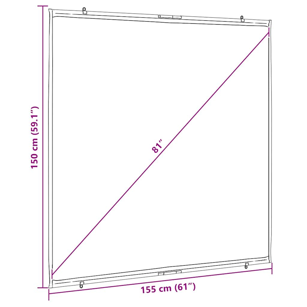 Projectiescherm wandhangend 81 inch 1:1 is nu te koop bij PeponiXL, paradijselijk wonen!