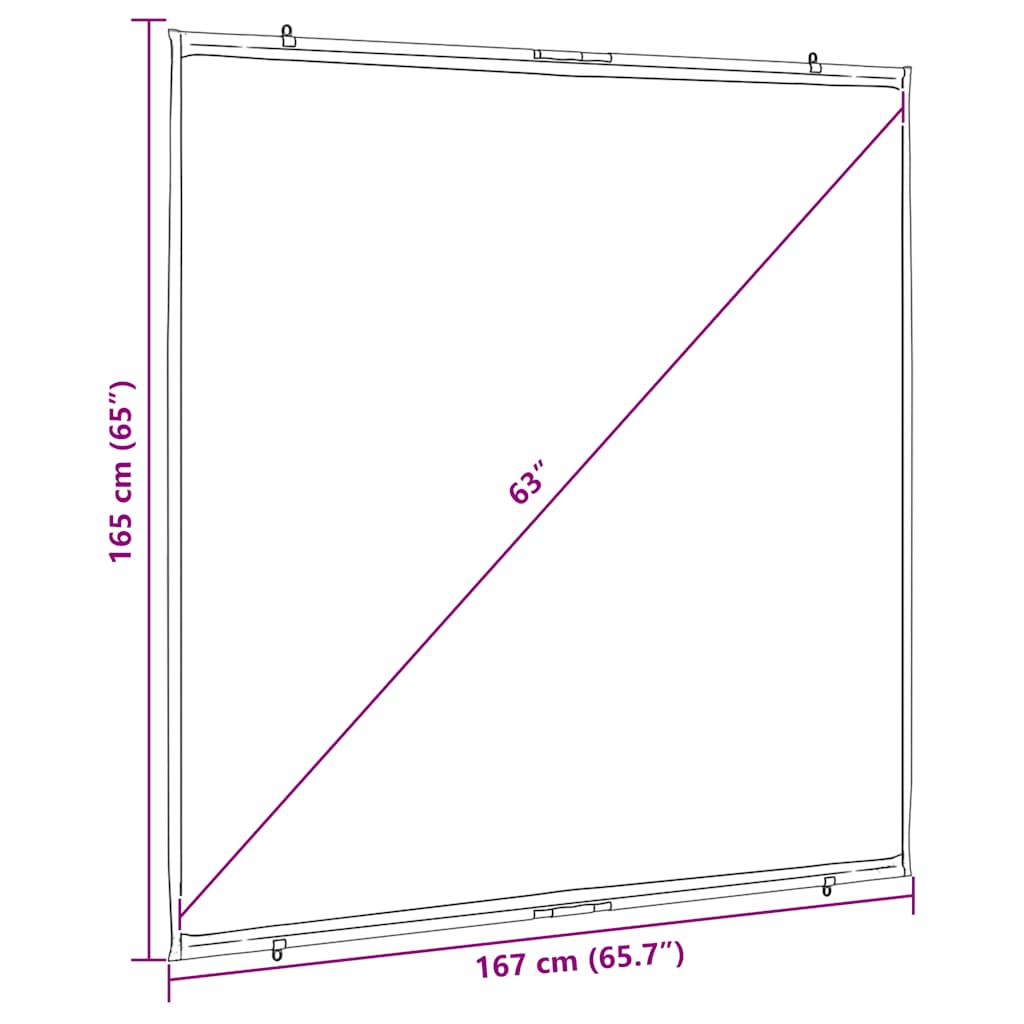 Projectiescherm wandhangend 89 inch 1:1 is nu te koop bij PeponiXL, paradijselijk wonen!