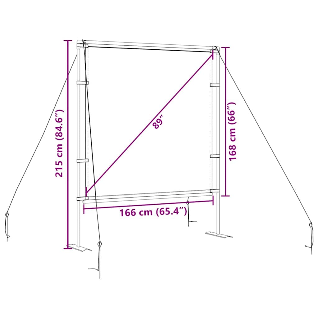 Projectiescherm met statieven 89 inch 1:1 is nu te koop bij PeponiXL, paradijselijk wonen!
