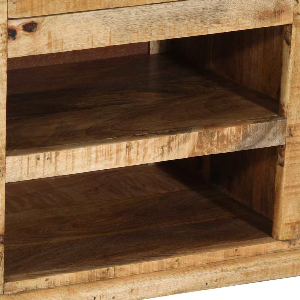 Bank met lade met opslag Bruin 110 x 35 x 50 cm Ruw Mango is nu te koop bij PeponiXL, paradijselijk wonen!