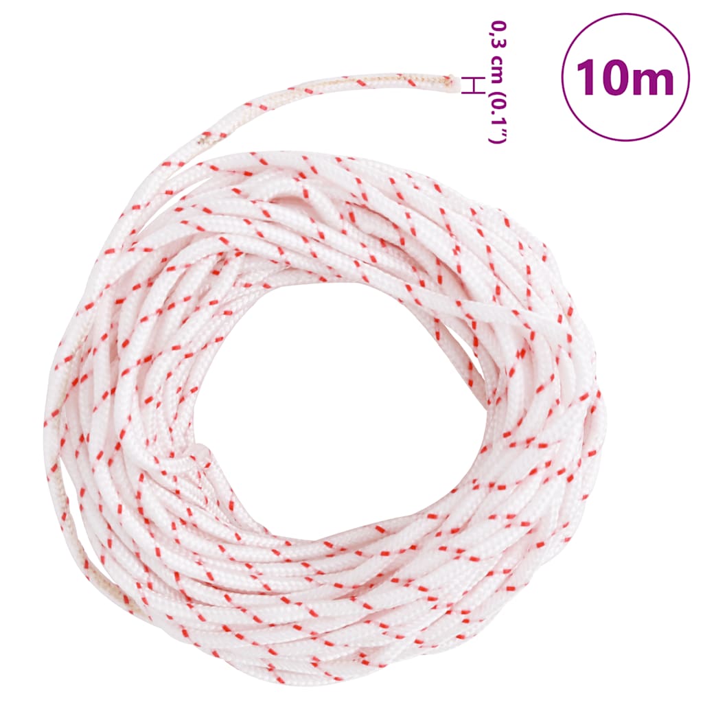 Trekkoord startkoord wit en rood Ø3 mm 10 m nylon is nu te koop bij PeponiXL, paradijselijk wonen!