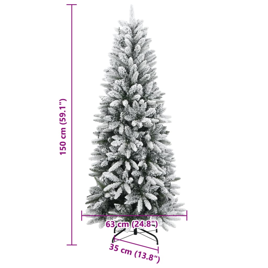 Kunstkerstboom met 150 LED's en sneeuw 150 cm is nu te koop bij PeponiXL, paradijselijk wonen!