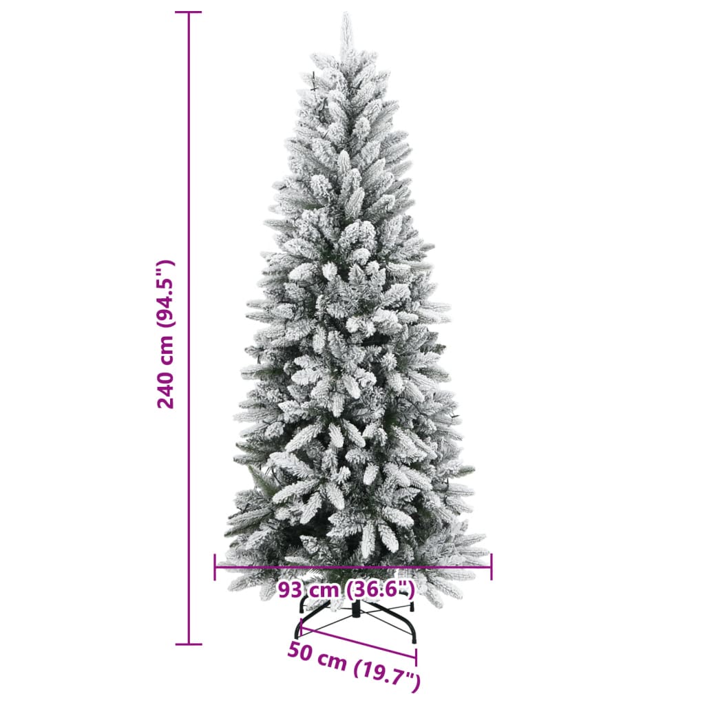 Kunstkerstboom met 300 LED's en sneeuw 240 cm is nu te koop bij PeponiXL, paradijselijk wonen!