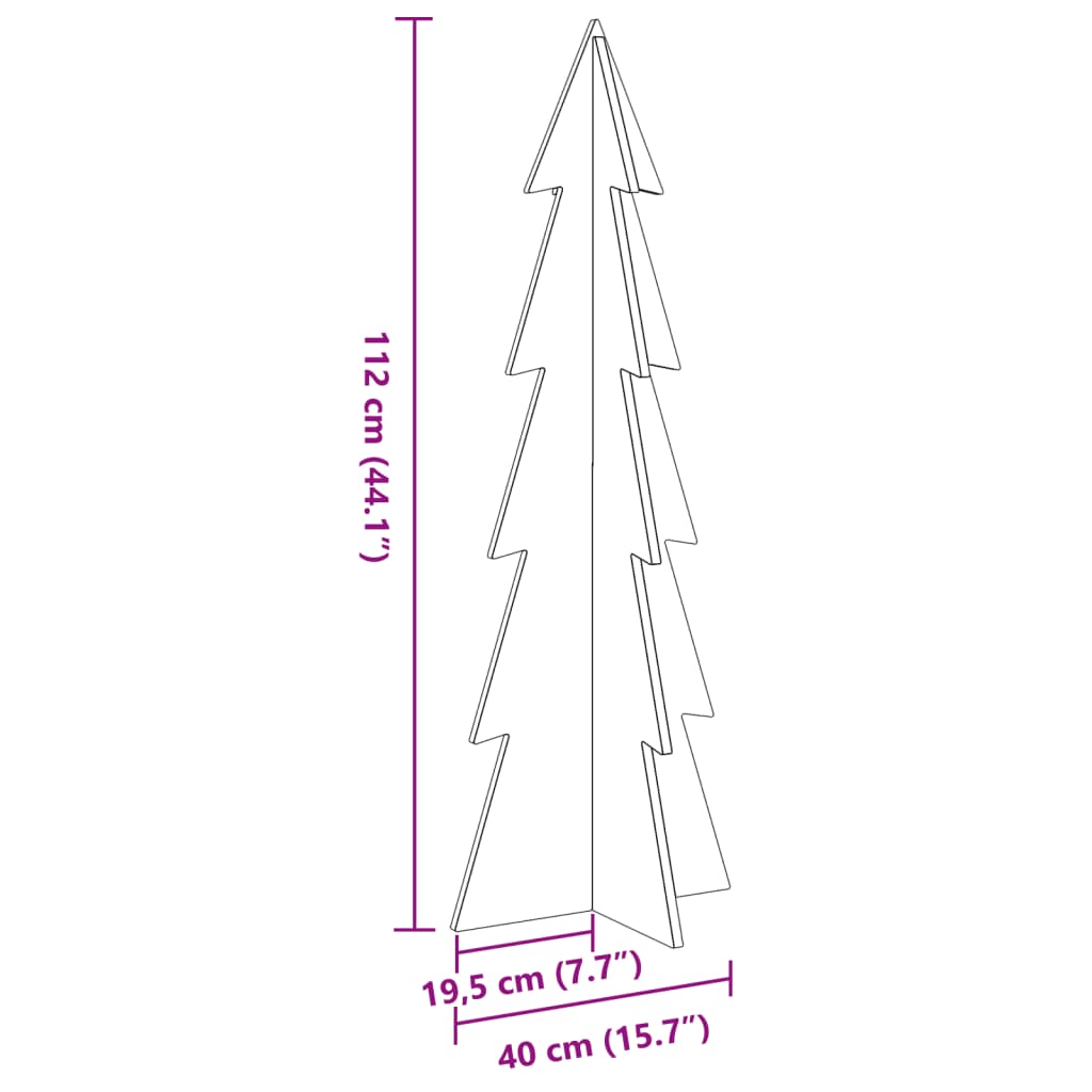Kerstdecoratie kerstboom 112 cm massief grenenhout is nu te koop bij PeponiXL, paradijselijk wonen!