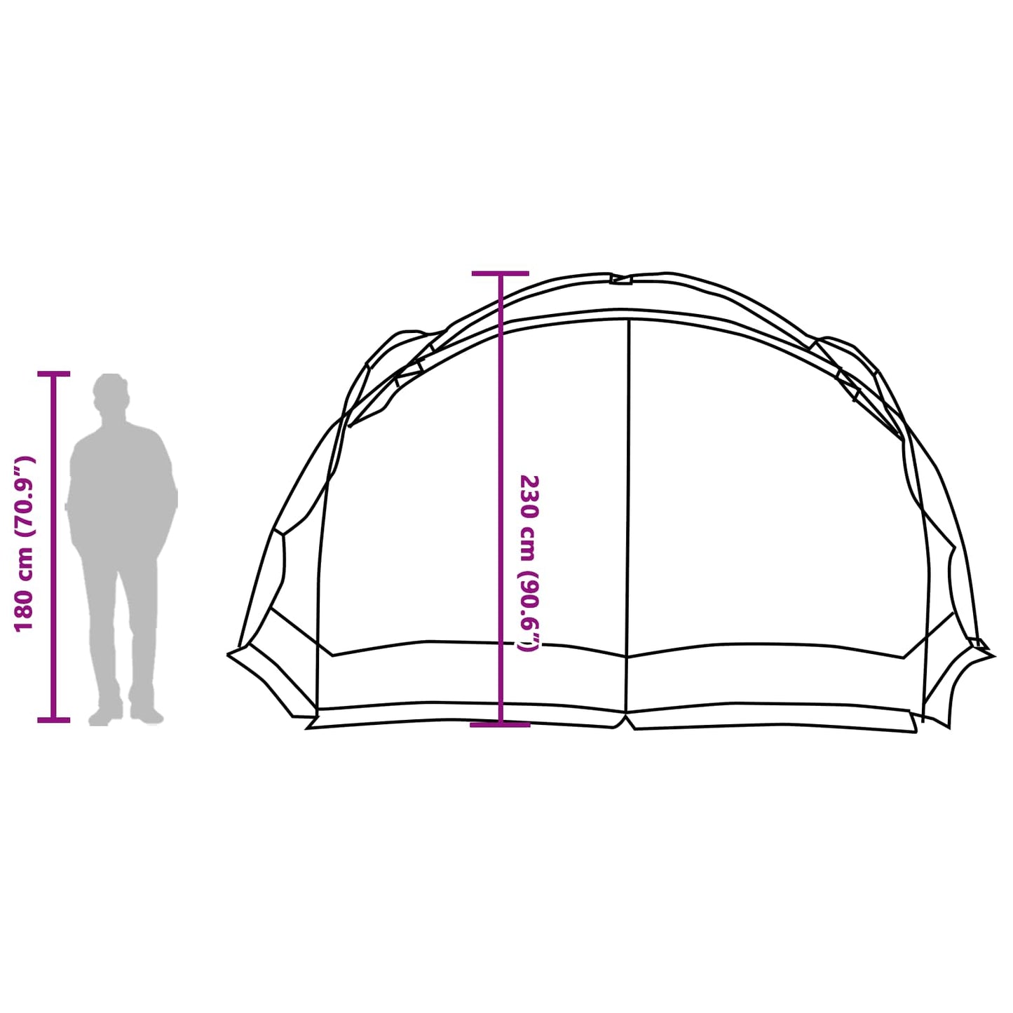 Muskietentent met dak Azure Blauw 434 x 434 x 230 cm is nu te koop bij PeponiXL, paradijselijk wonen!
