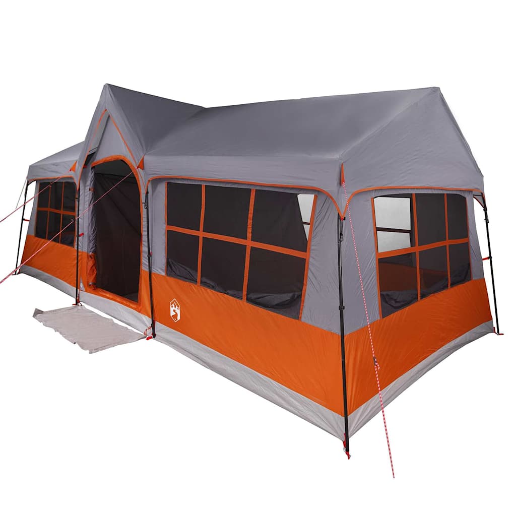 Gezinstent met dak Grijs en Oranje 622 x 295 x 238 cm is nu te koop bij PeponiXL, paradijselijk wonen!