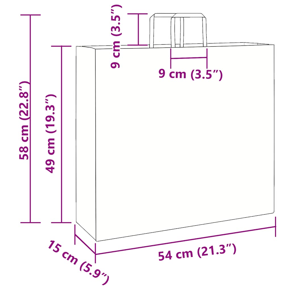 Papieren zakken 250 st met hengsels 54x15x49 cm rood is nu te koop bij PeponiXL, paradijselijk wonen!