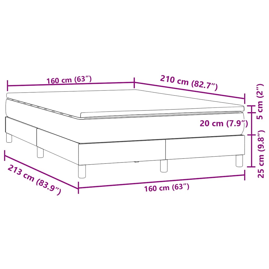 Boxspring met matras fluweel donkerblauw 160x210 cm is nu te koop bij PeponiXL, paradijselijk wonen!