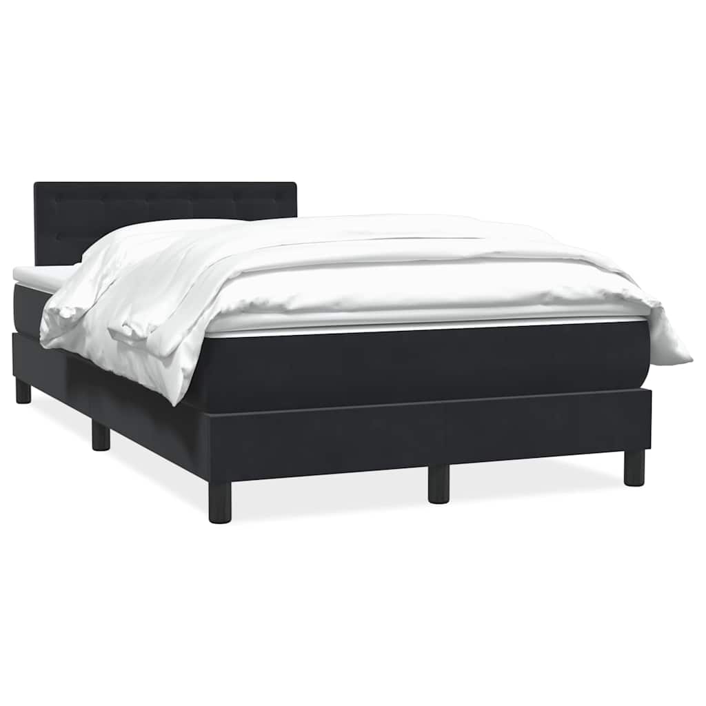 Boxspring met matras fluweel zwart 120x210 cm