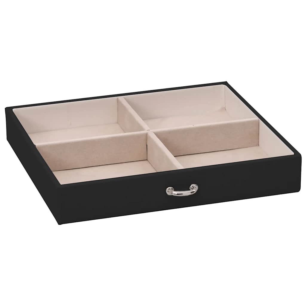 Sieradendoosje 4-laags spiegel afsluitbaar 22,5x17,5x16,5 cm is nu te koop bij PeponiXL, paradijselijk wonen!