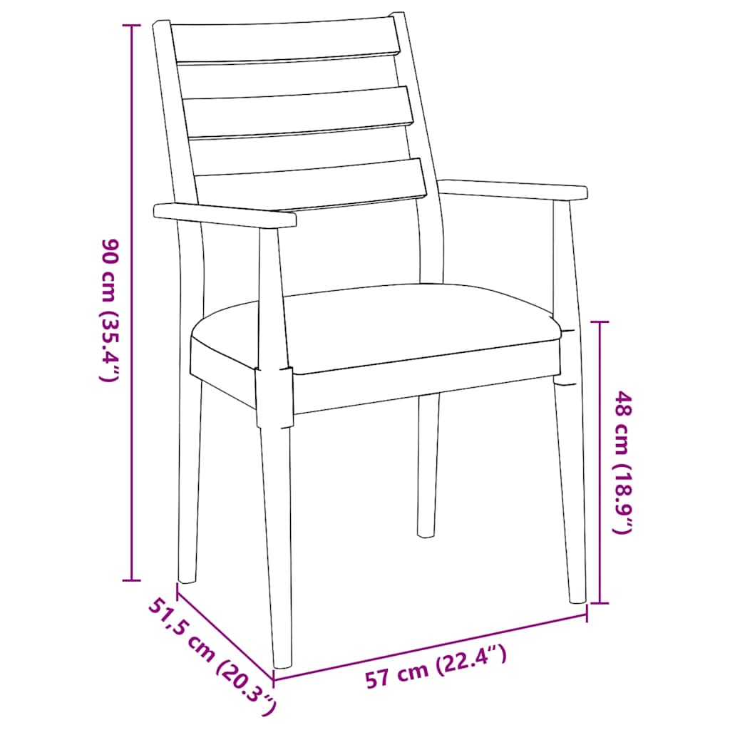Eetkamerstoelen met kussens 2 stuks wit massief hout rubber is nu te koop bij PeponiXL, paradijselijk wonen!