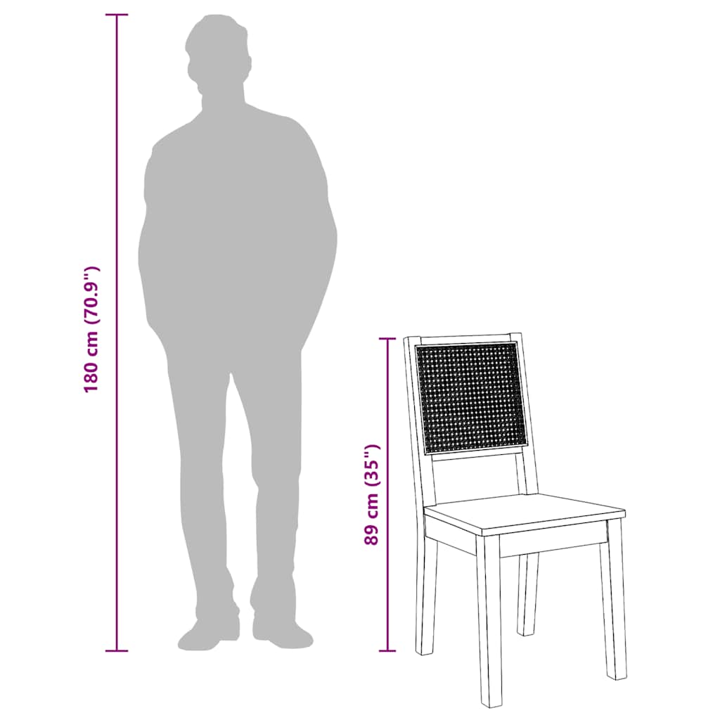 Eetkamerstoelen 2 st massief hout rubber is nu te koop bij PeponiXL, paradijselijk wonen!