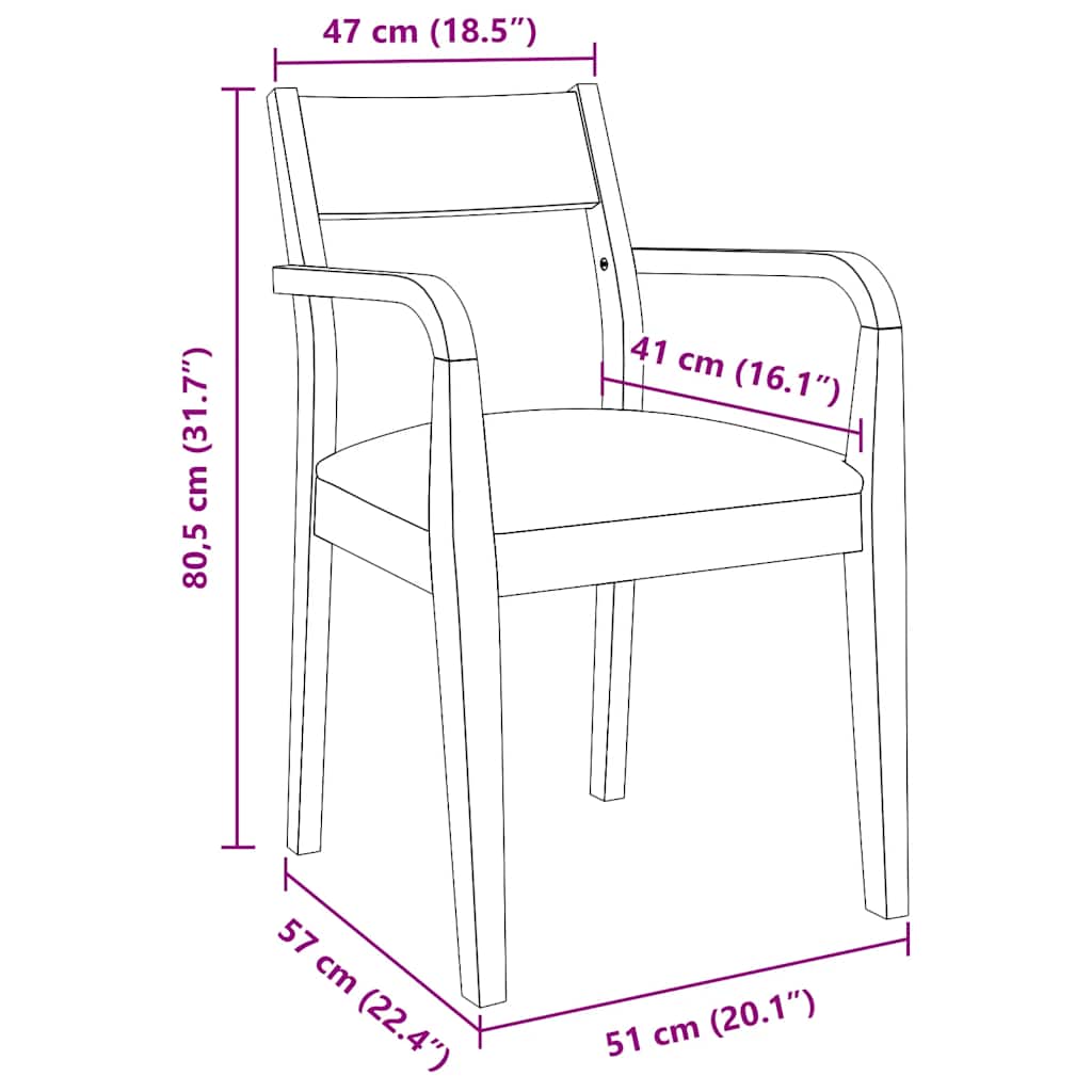 Eetkamerstoelen met kussens 2 st massief hout rubber wit is nu te koop bij PeponiXL, paradijselijk wonen!