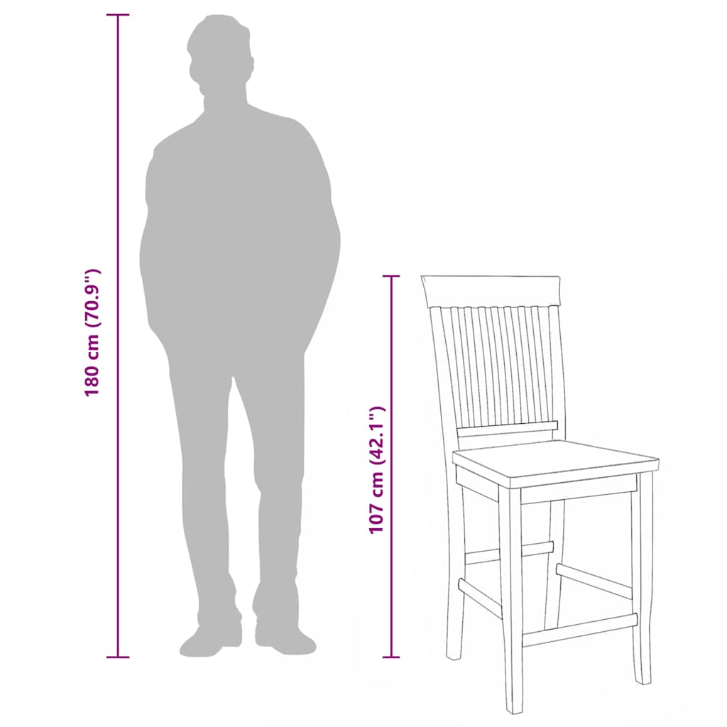 Barkrukken 2 stuks Wit Massief Hout Rubber is nu te koop bij PeponiXL, paradijselijk wonen!