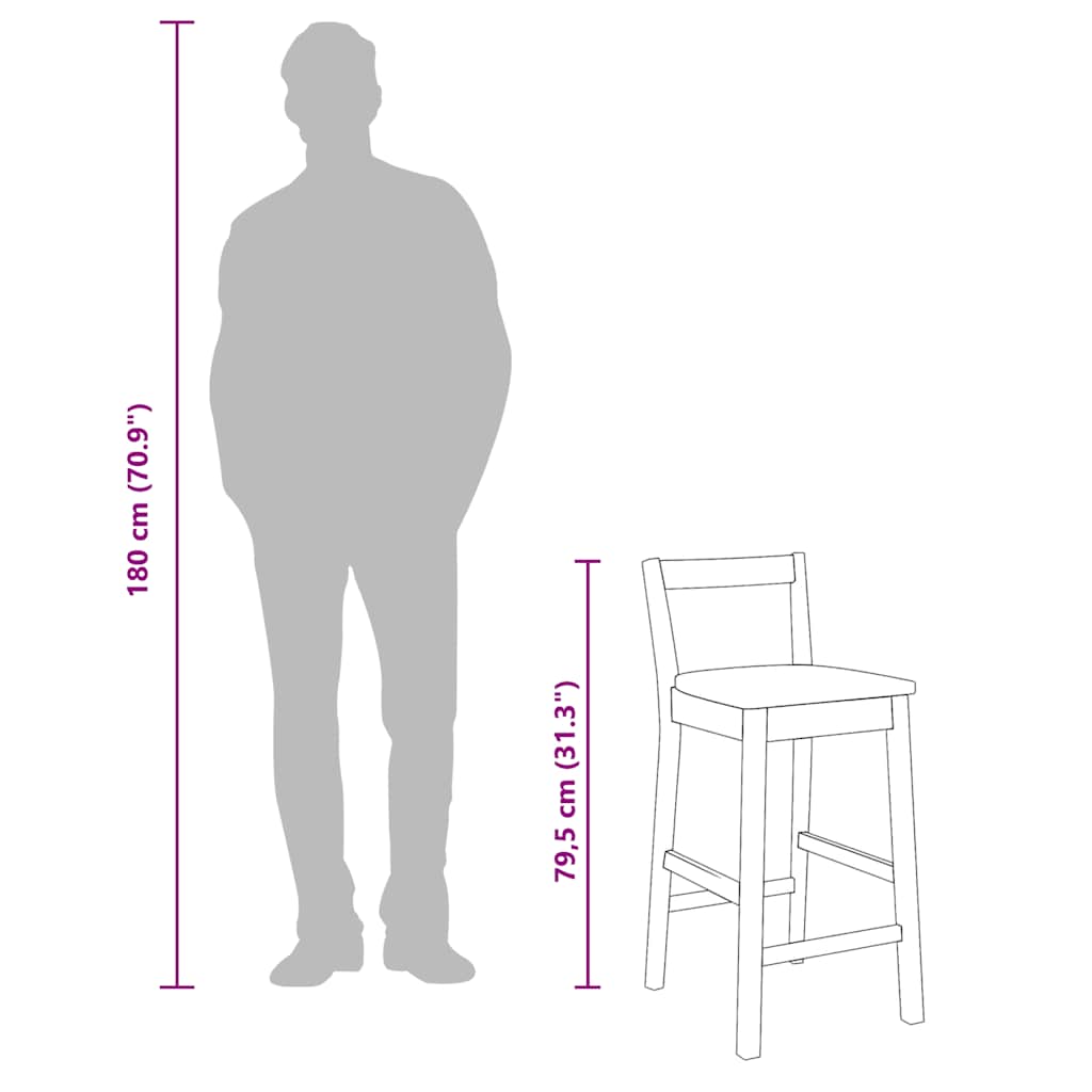 Barkrukken 2 stuks natuurlijk massief hout rubber is nu te koop bij PeponiXL, paradijselijk wonen!