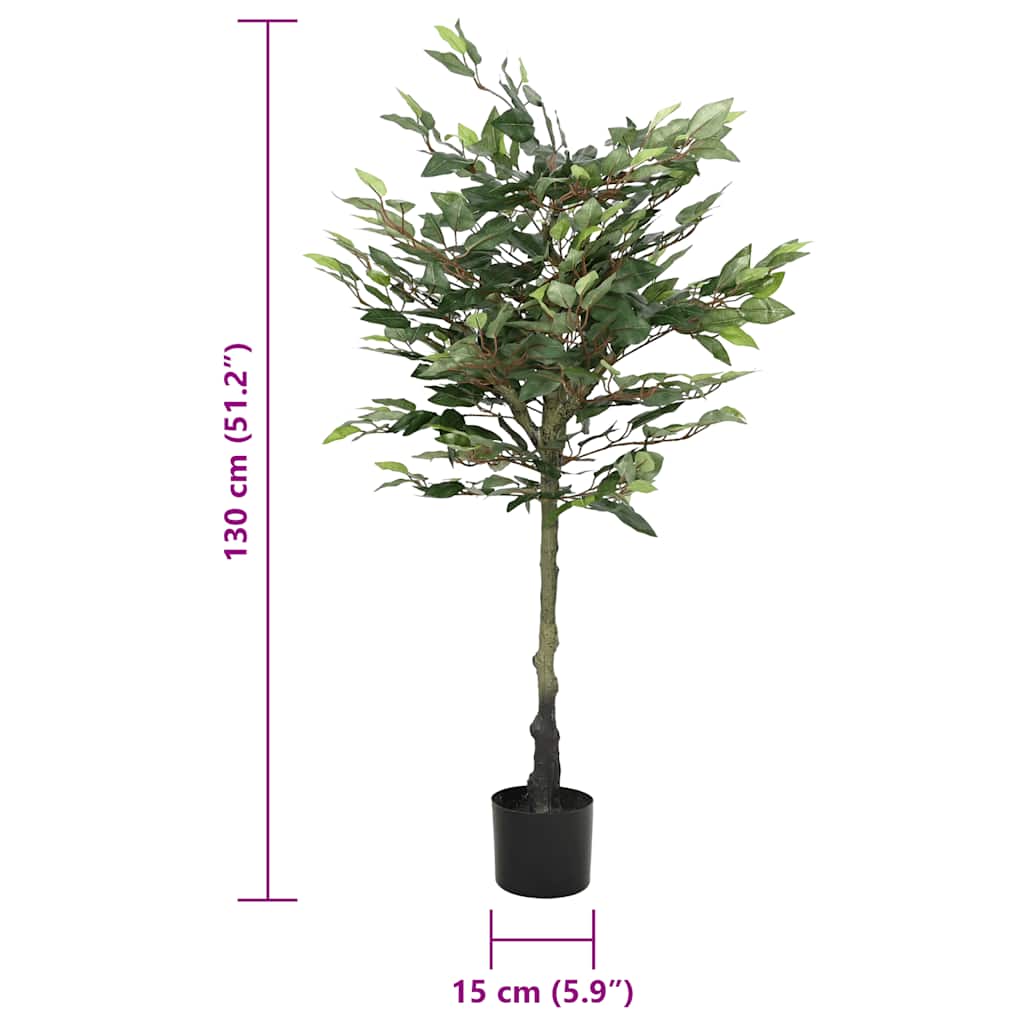 Kunstfuxus boom 480 bladeren 130 cm groen is nu te koop bij PeponiXL, paradijselijk wonen!