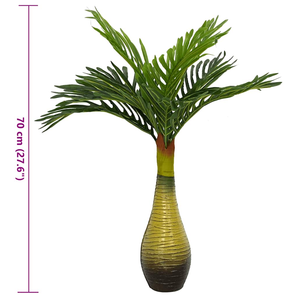Kunstpalmplant 9 blaadjes 70 cm groen is nu te koop bij PeponiXL, paradijselijk wonen!