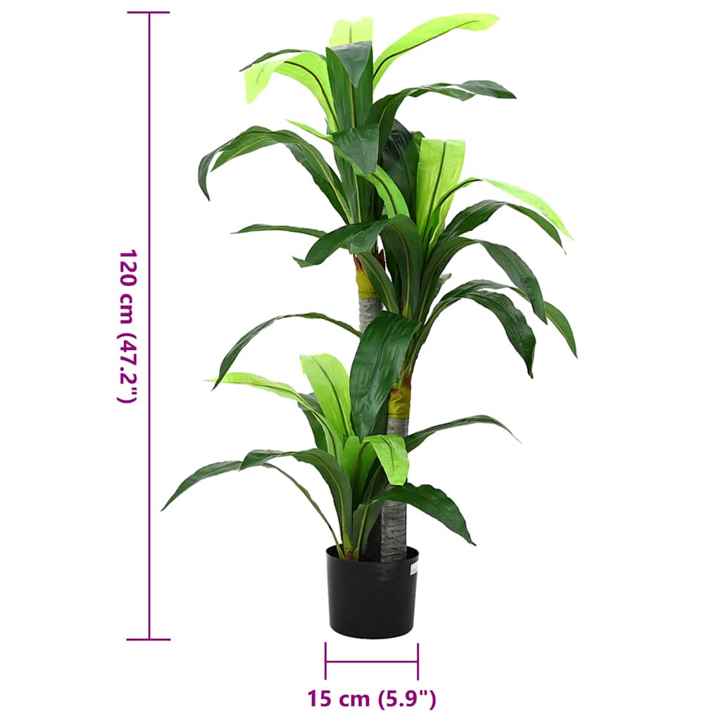 Kunstboom Dracaena 36 bladeren 120 cm groen is nu te koop bij PeponiXL, paradijselijk wonen!