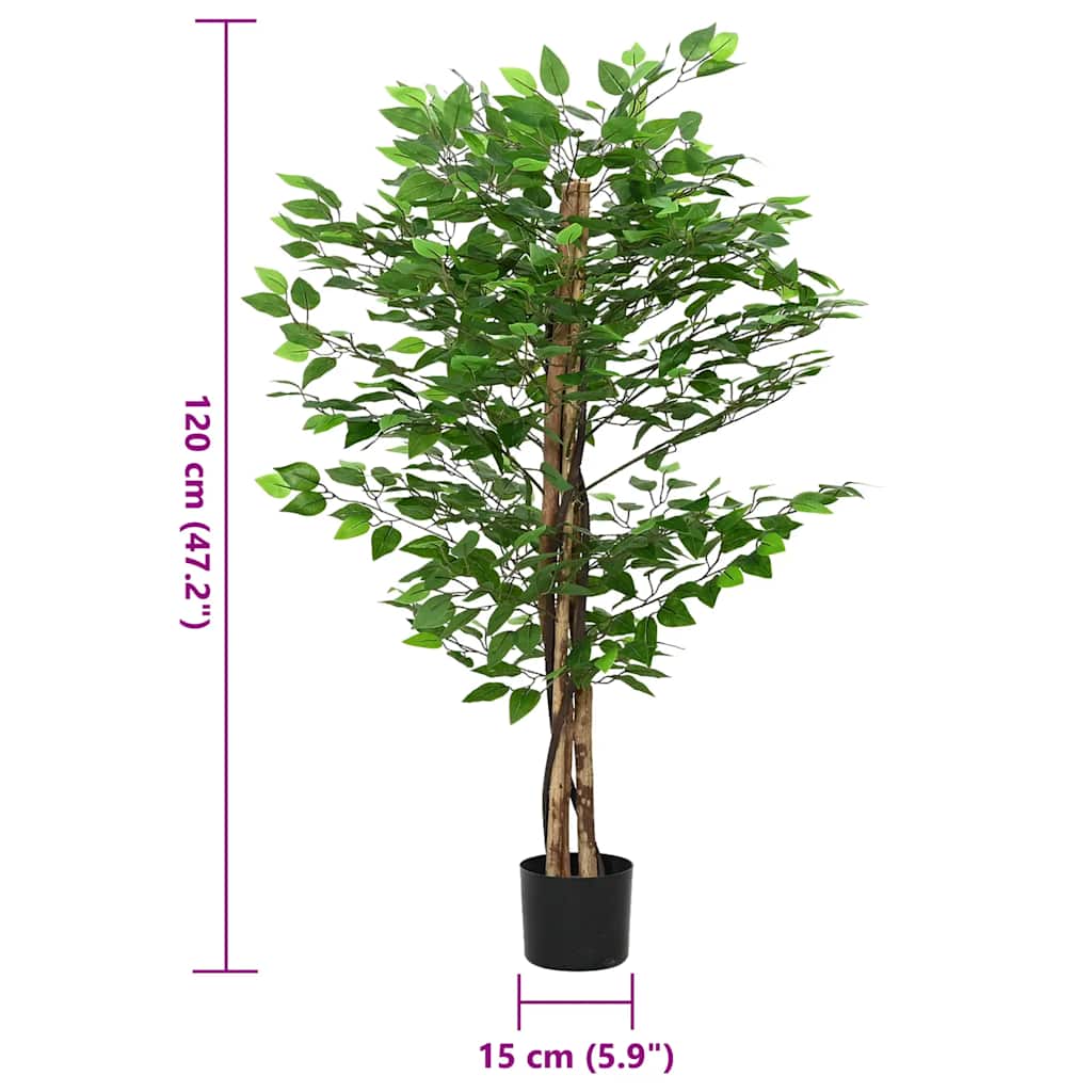 Kunst Ficus plant 788 bladeren 120 cm groen is nu te koop bij PeponiXL, paradijselijk wonen!