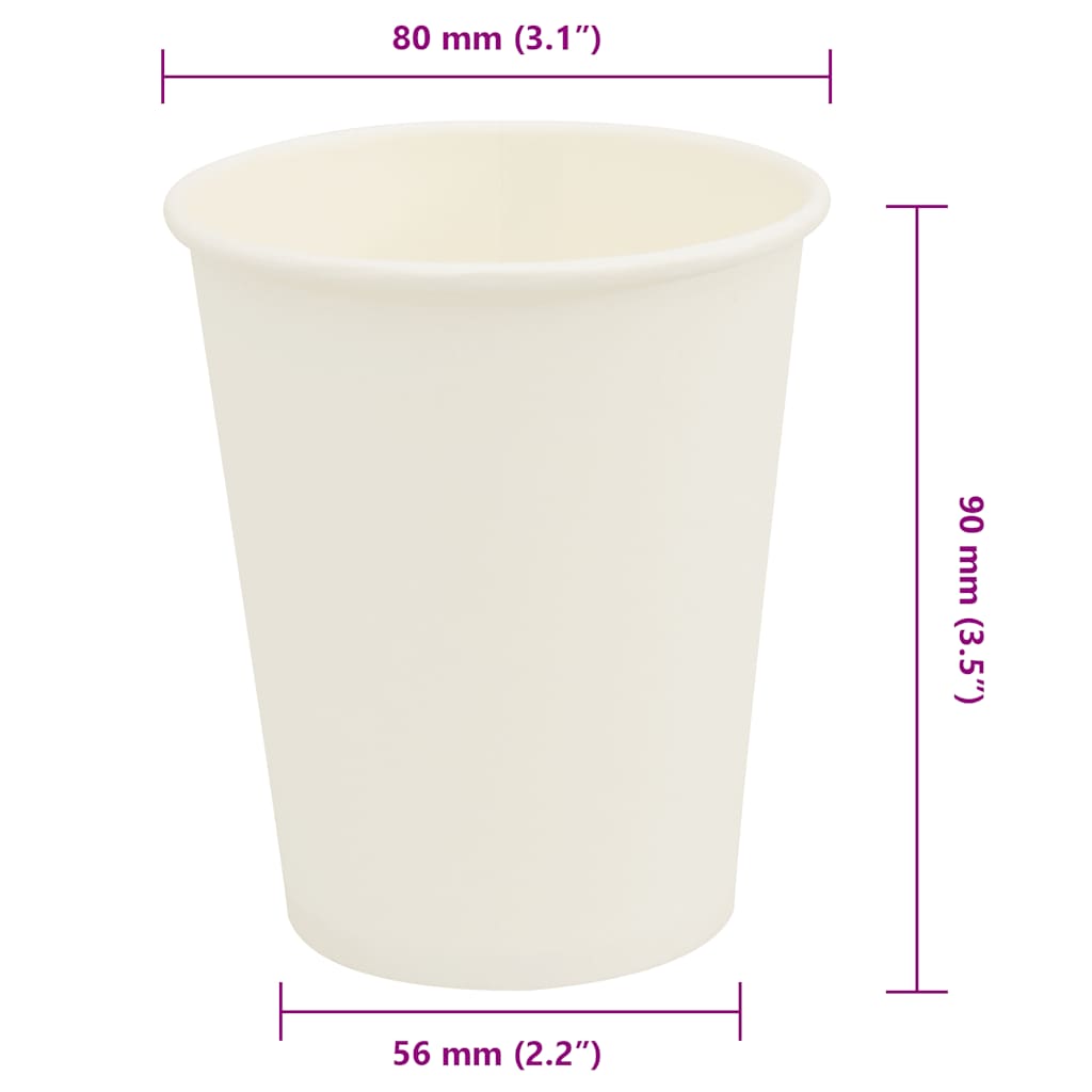 Papieren koffiekopjes 1000 st 8oz 200 ml wit is nu te koop bij PeponiXL, paradijselijk wonen!