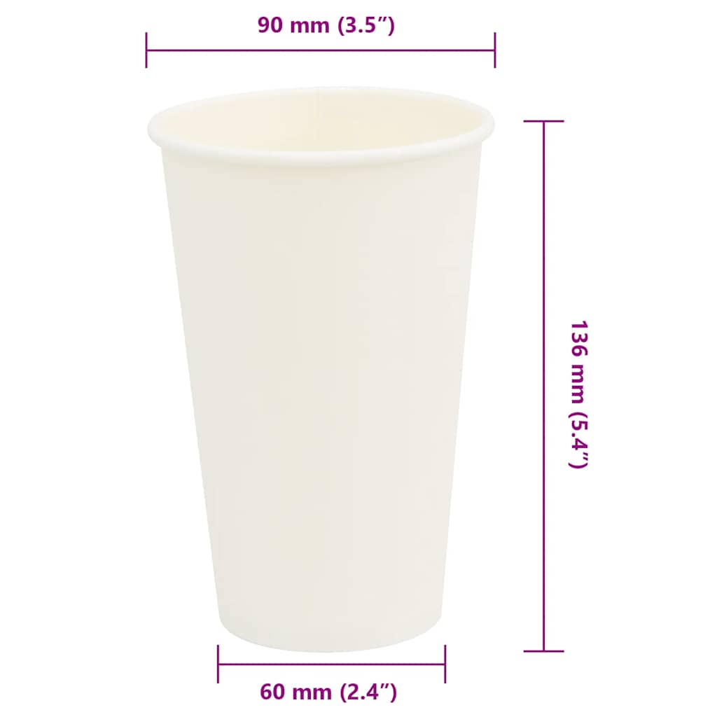 Papieren koffiekopjes 1000 st 16oz 400 ml wit is nu te koop bij PeponiXL, paradijselijk wonen!