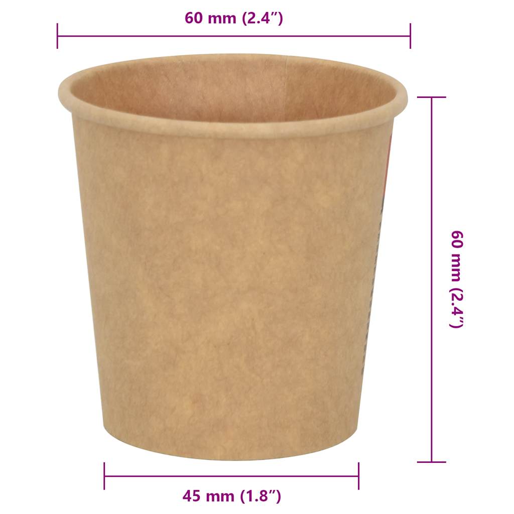 Papieren koffiekopjes 1000 st 4oz 100 ml bruin is nu te koop bij PeponiXL, paradijselijk wonen!