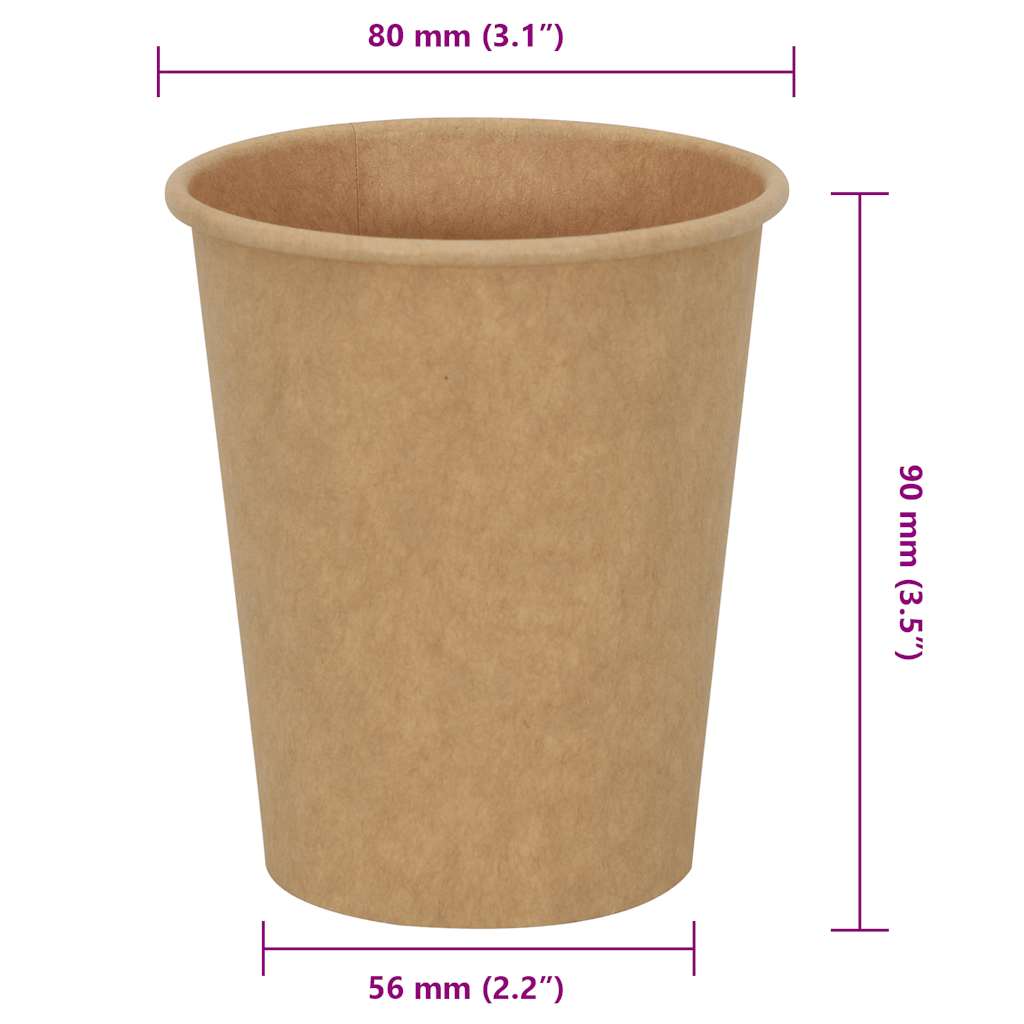 Papieren koffiekopjes 1000 st 8oz 200 ml bruin is nu te koop bij PeponiXL, paradijselijk wonen!
