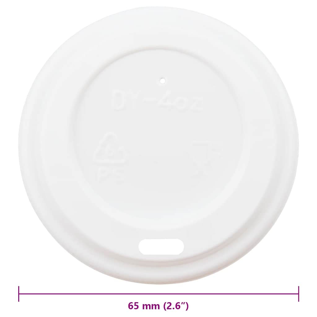 Papieren koffiebekerdeksels Ø60 mm 4oz 1000 st kunststof wit is nu te koop bij PeponiXL, paradijselijk wonen!