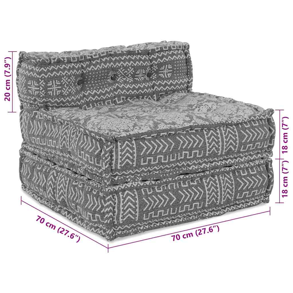 Modulaire patchwork bank Lichtgrijs 70 x 70 x 56 cm Stof is nu te koop bij PeponiXL, paradijselijk wonen!