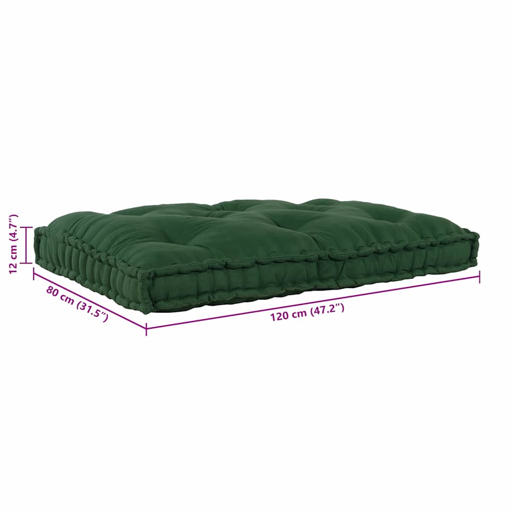 Pallet Sofa Kussen Groen 120 x 80 x 12 cm Stof is nu te koop bij PeponiXL, paradijselijk wonen!