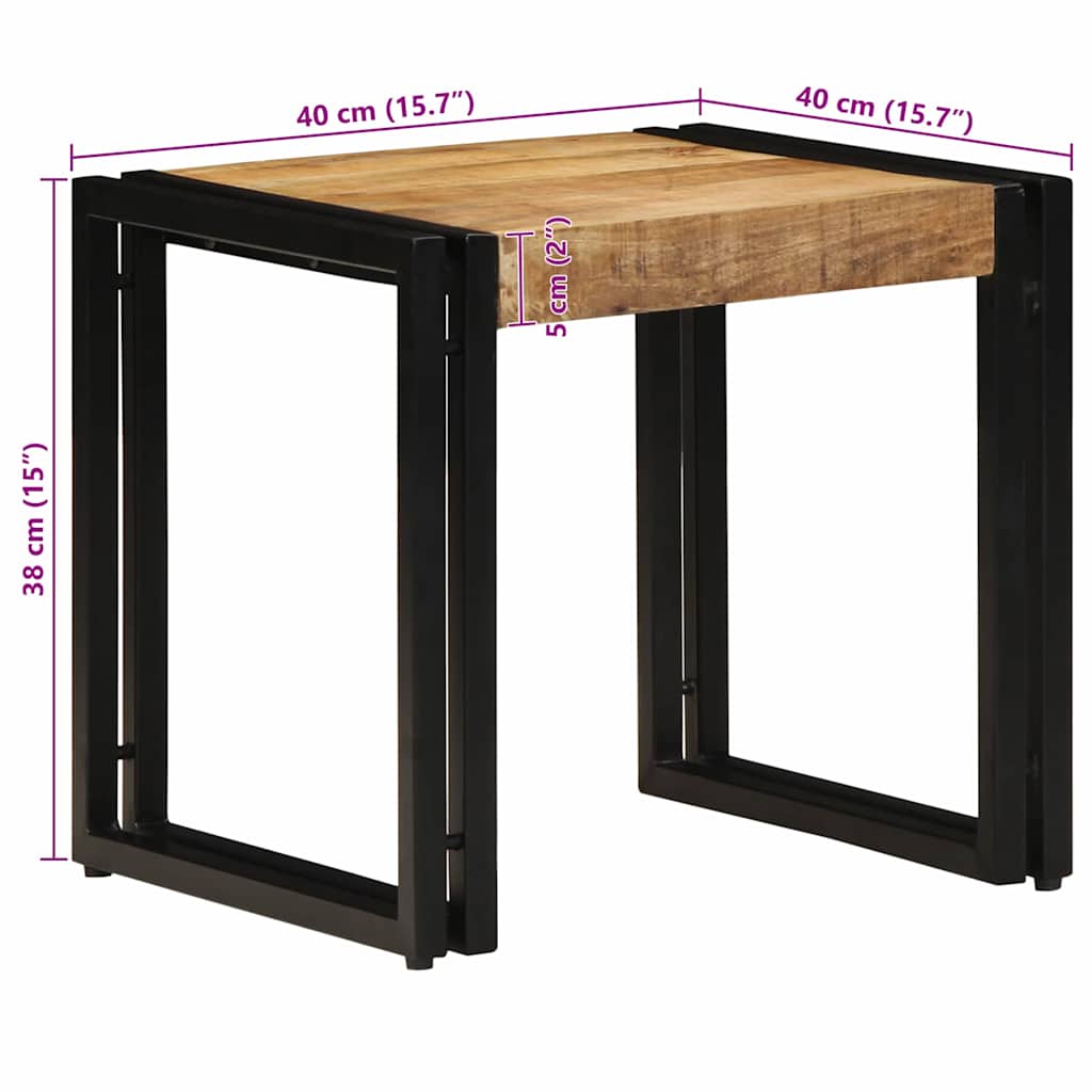 Salontafel Bruin 40 x 40 x 38 cm Massief Mango Hout is nu te koop bij PeponiXL, paradijselijk wonen!