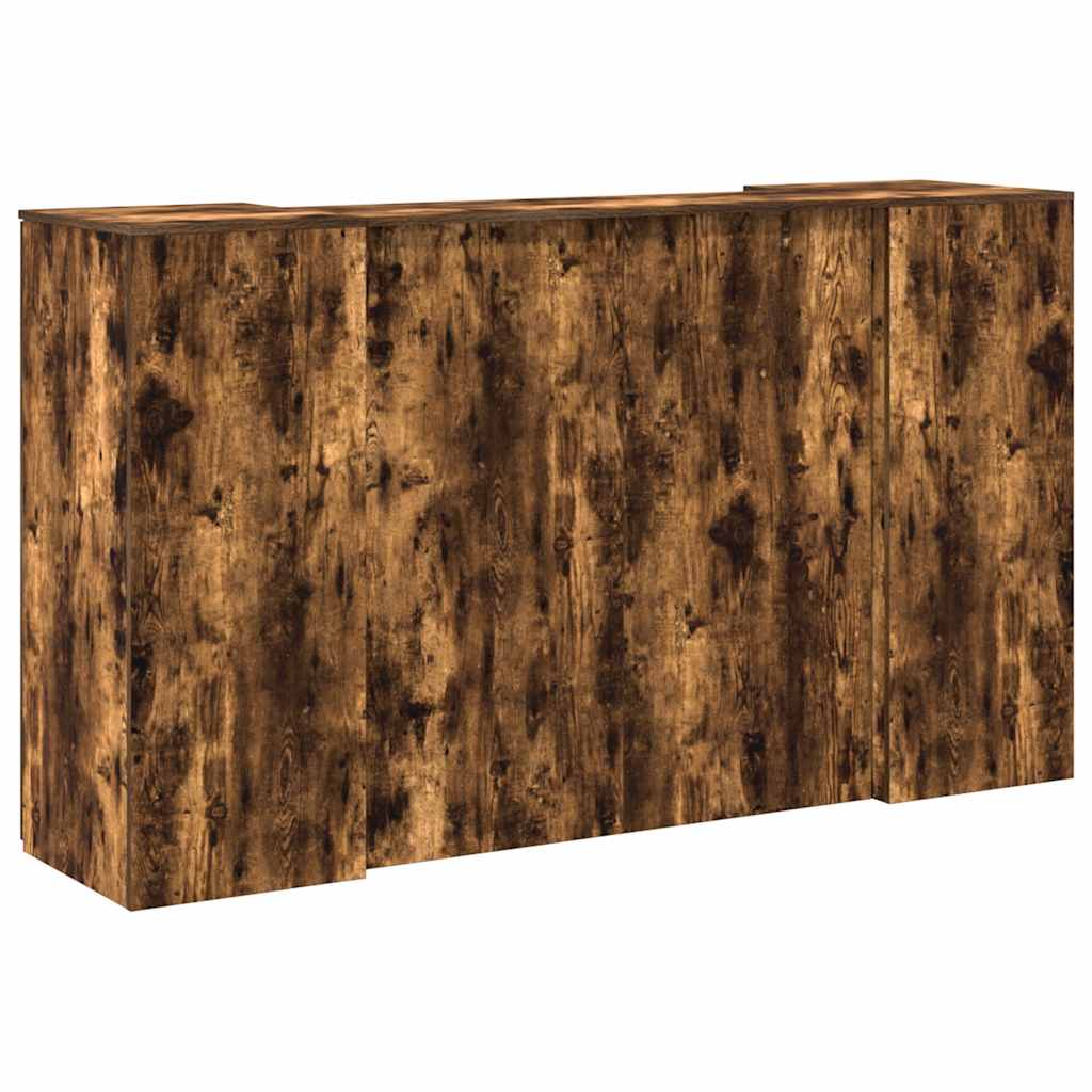 Receptiebalie 180x50x103,5 cm bewerkt hout gerookt eikenkleurig is nu te koop bij PeponiXL, paradijselijk wonen!