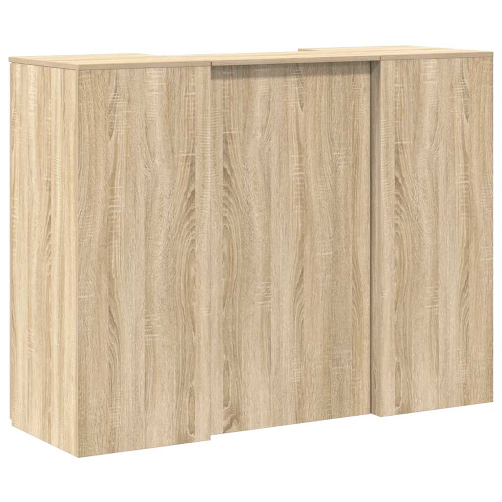 Receptiebalie 135x50x103,5 cm bewerkt hout sonoma eikenkleurig is nu te koop bij PeponiXL, paradijselijk wonen!