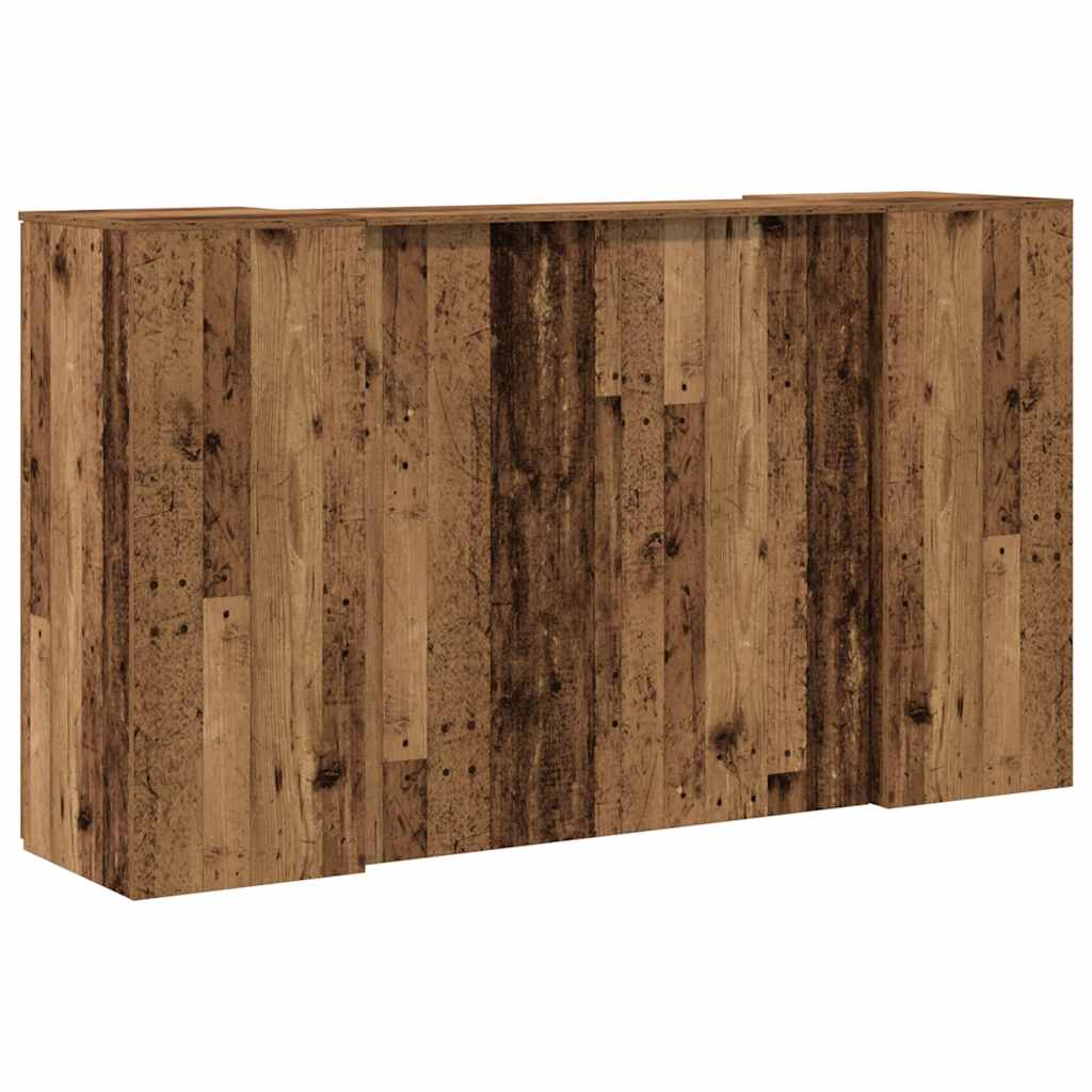 Receptiebalie 180x50x103,5 cm bewerkt hout oud houtkleurig is nu te koop bij PeponiXL, paradijselijk wonen!