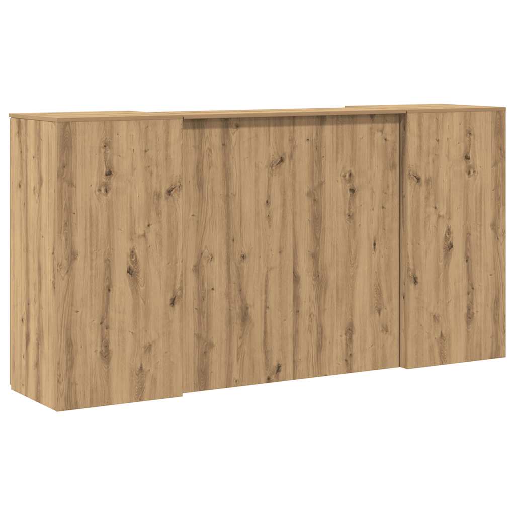 Receptiebalie 200x50x103,5cm bewerkt hout artisanaal eikenkleur is nu te koop bij PeponiXL, paradijselijk wonen!