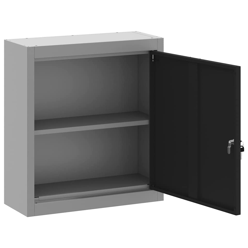 Gereedschapskast met plank Zwart en Grijs 50 x 20 x 55 cm is nu te koop bij PeponiXL, paradijselijk wonen!