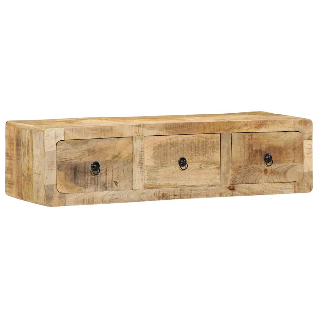 Tv-wandmeubel 100x32x25 cm massief hout ruw mangohout is nu te koop bij PeponiXL, paradijselijk wonen!