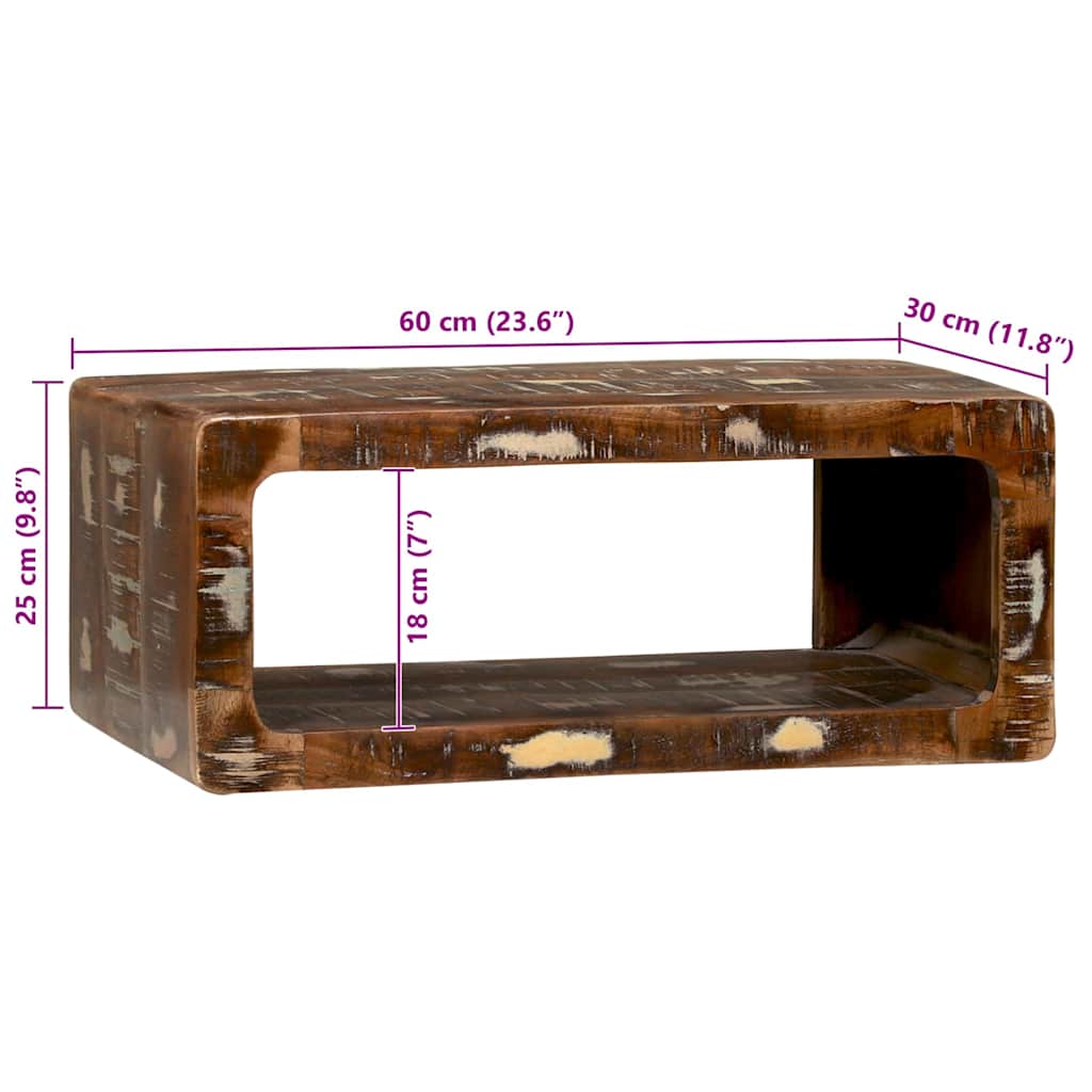 TV-kast Multikleur 60 x 30 x 25 cm Massief gerecycled hout is nu te koop bij PeponiXL, paradijselijk wonen!