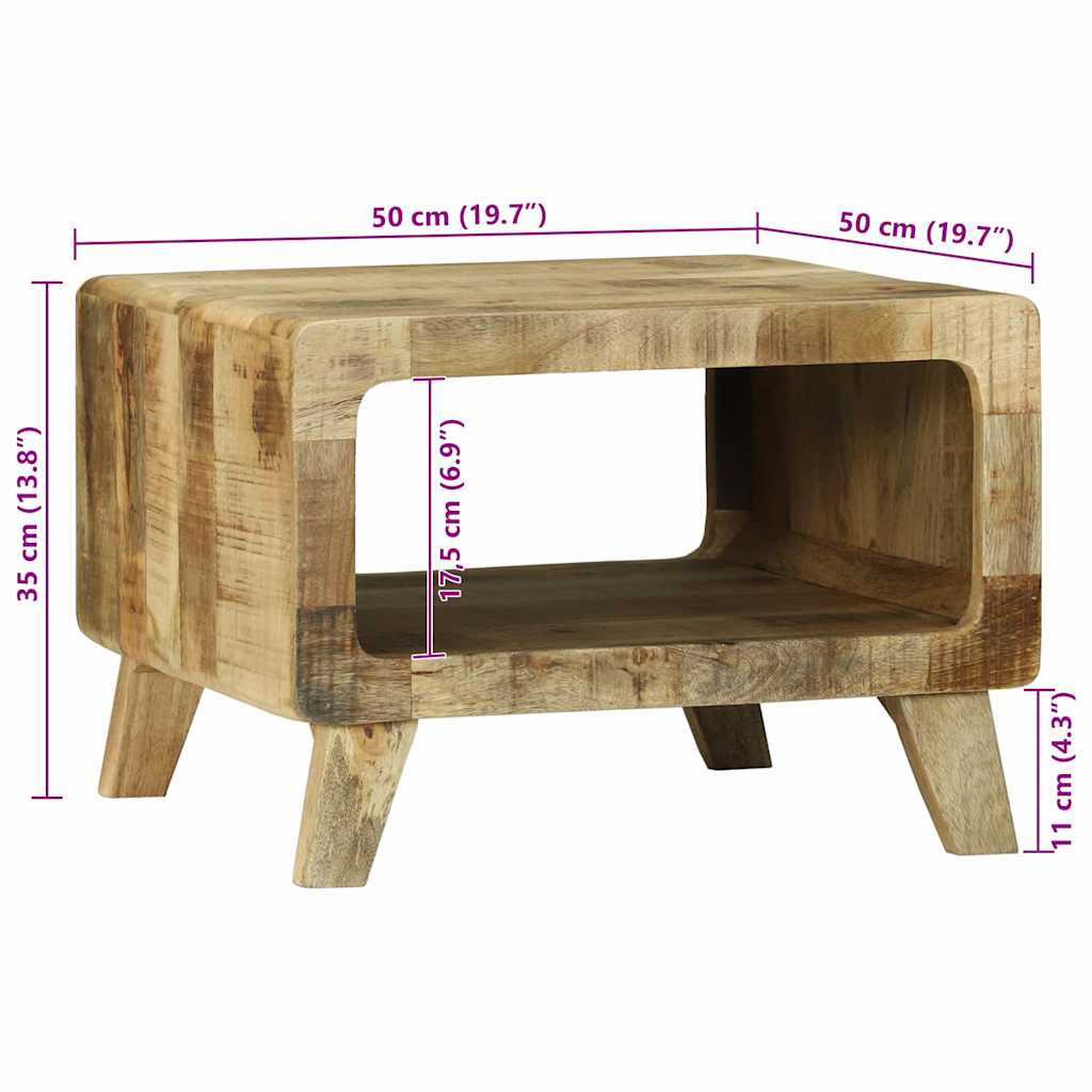 Salontafel Bruin 50 x 50 x 35 cm Massief Mango Hout is nu te koop bij PeponiXL, paradijselijk wonen!