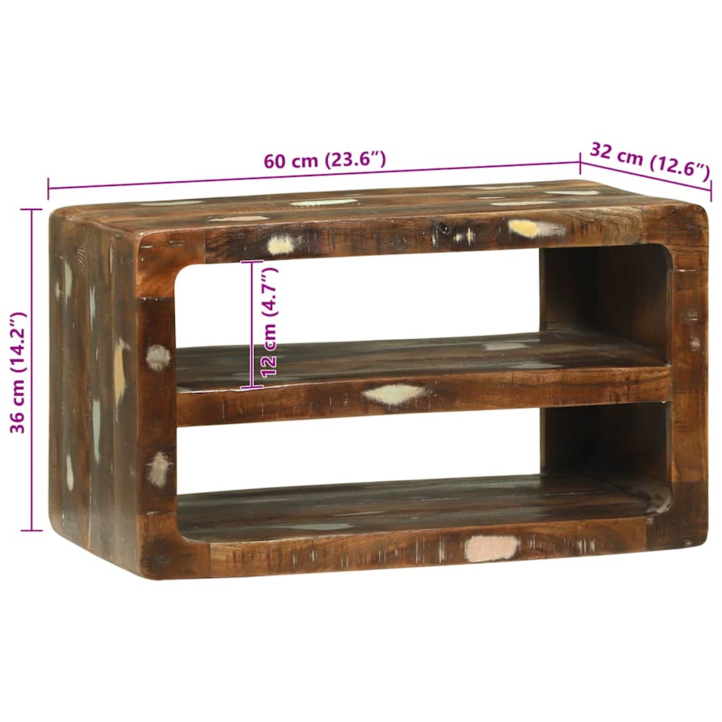 TV-kast Multikleur 60 x 32 x 36 cm Massief gerecycled hout is nu te koop bij PeponiXL, paradijselijk wonen!