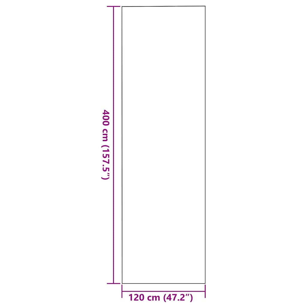 Deurmat Beige en zwart 120 x 400 cm 100% Polyamide