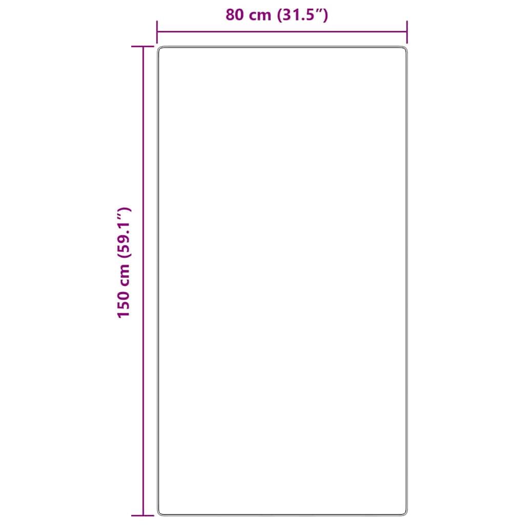 Antislip Shaggy Tapijt Bruin 80 x 150 cm PP is nu te koop bij PeponiXL, paradijselijk wonen!
