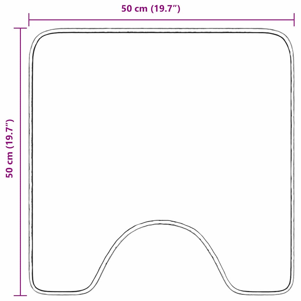 Antislip Badmat met Toilet Cut Bruin 50 x 50 cm PP is nu te koop bij PeponiXL, paradijselijk wonen!