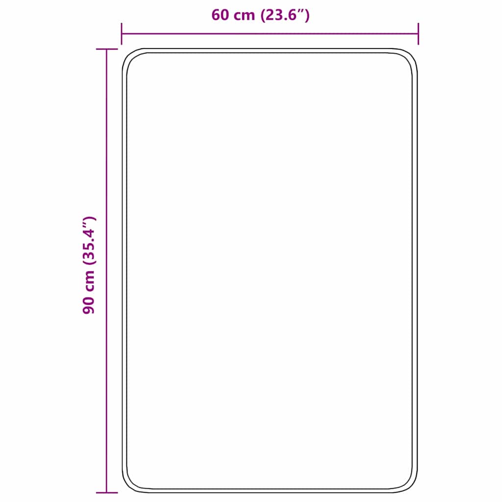 Antislip Badmat Rood 60 x 90 cm PP